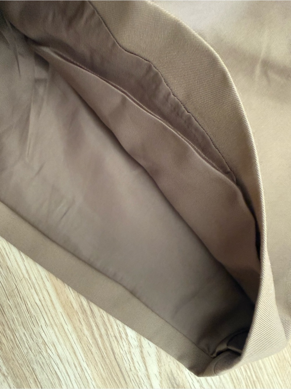Prada Brown/Tan Lined Shorts with Blue Logo Tag - Picture 5 of 10